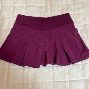Girls Burgundy Pleated Tennis Skirt